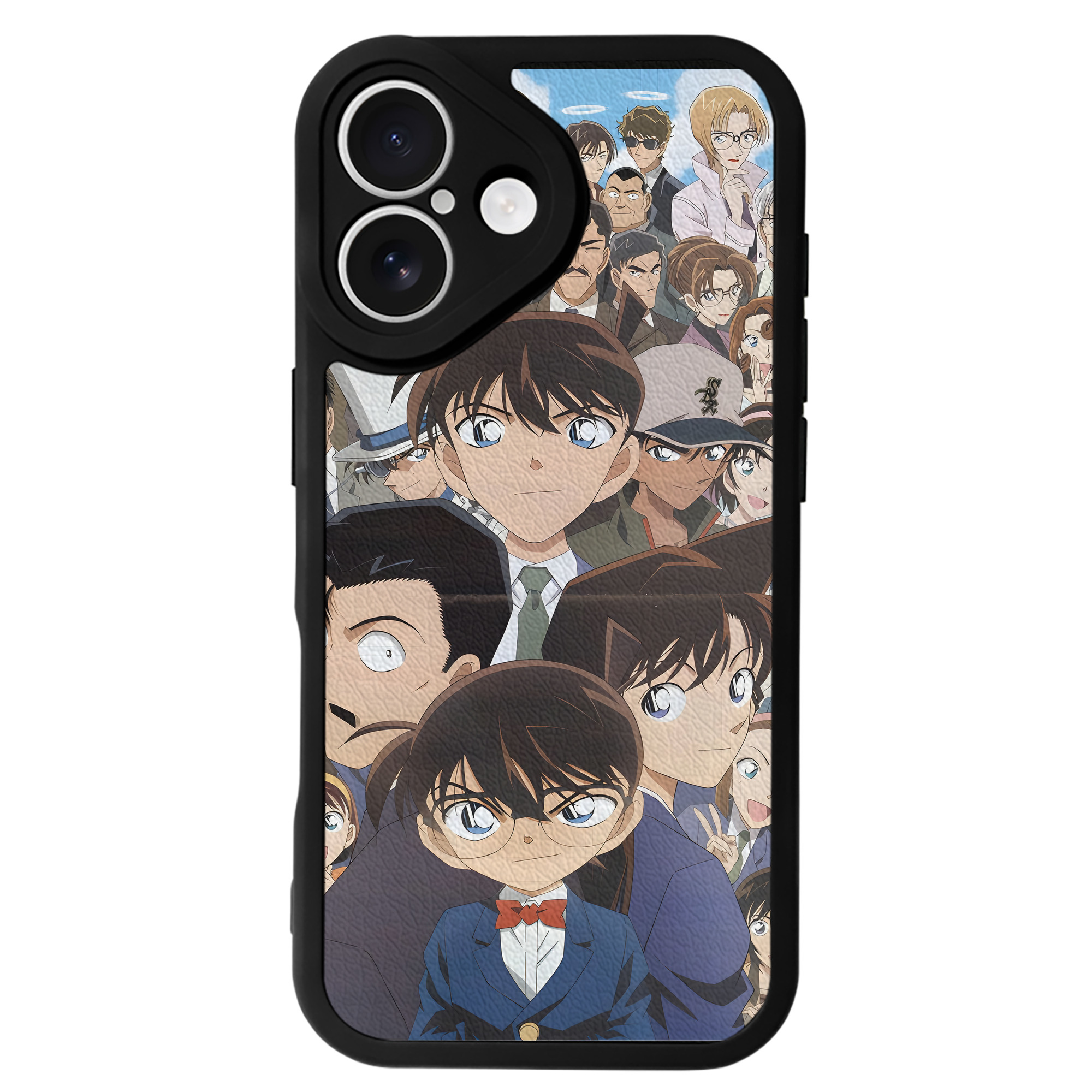 （画像用） 名探偵コナン Detective Conan 【iPhone 16シリーズ対応】シリコンスマホケース（レザー調） 材質：シリコン